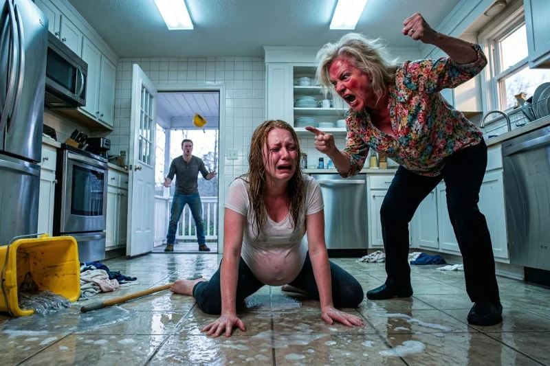 She was eight months pregnant — her mother-in-law put her on the floor