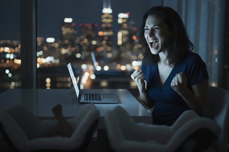 She owned the company — he told her to use the back exit