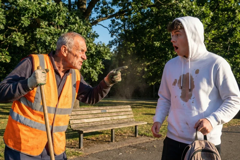 “Respect Other People’s Work” — Old Sweeper Taught Him a Lesson He’ll Never Forget
